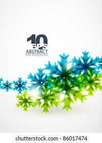 Concepto verde y Navidad. Fondo abstracto vectorial