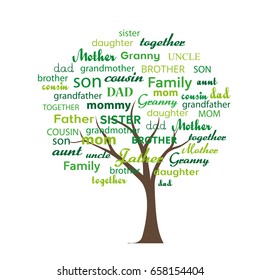 Green Concept Family Tree Stock Vector (Royalty Free) 658154404 ...