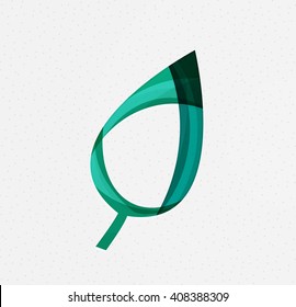 Green concept, geometric design eco leaf. Vector