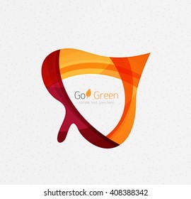 Concepto verde, diseño geométrico hoja ecológica. Vector