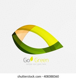 Concepto verde, diseño geométrico hoja ecológica. Vector