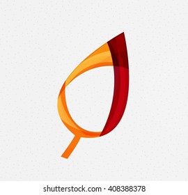 Green concept, geometric design eco leaf. Vector