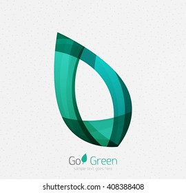 Green concept, geometric design eco leaf. Vector