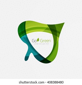 Concepto verde, diseño geométrico hoja ecológica. Vector