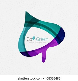 Concepto verde, diseño geométrico hoja ecológica. Vector