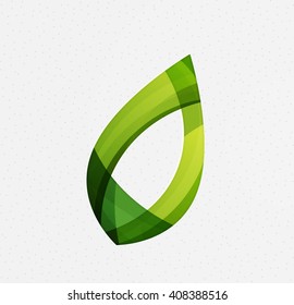 Concepto verde, diseño geométrico hoja ecológica. Vector