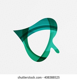 Concepto verde, diseño geométrico hoja ecológica. Vector
