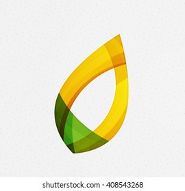 Green concept, geometric design eco leaf. Vector