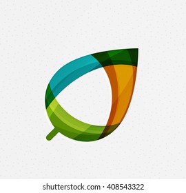 Green concept, geometric design eco leaf. Vector