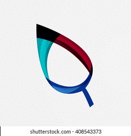 Green concept, geometric design eco leaf. Vector