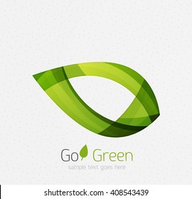 Green concept, geometric design eco leaf. Vector