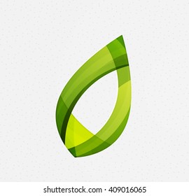 Green concept, geometric design eco leaf. Vector