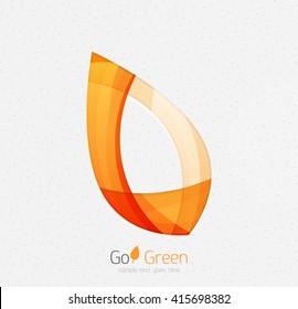 Green concept, geometric design eco leaf. Vector