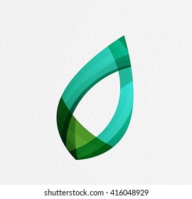 Concepto verde, diseño geométrico hoja ecológica. Vector