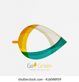 Green concept, geometric design eco leaf. Vector
