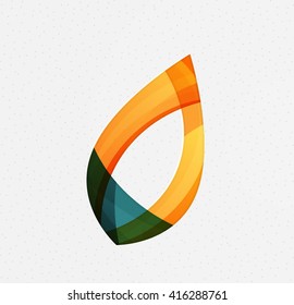 Grünes Konzept, geometrisches Design, Öko-Blatt. Vektorgrafik