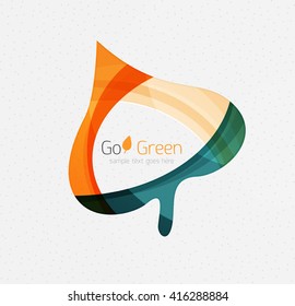 Green concept, geometric design eco leaf. Vector
