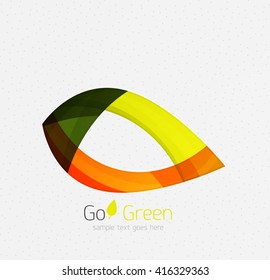 Concepto verde, diseño geométrico hoja ecológica. Vector