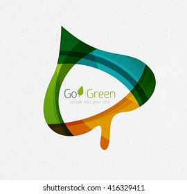 Green concept, geometric design eco leaf. Vector