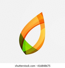 Green concept, geometric design eco leaf. Vector