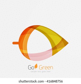 Green concept, geometric design eco leaf. Vector