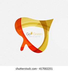 Green concept, geometric design eco leaf. Vector