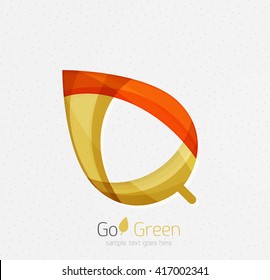 Green concept, geometric design eco leaf. Vector
