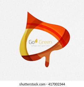 Green concept, geometric design eco leaf. Vector