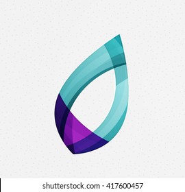 Concepto verde, diseño geométrico hoja ecológica. Vector