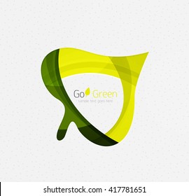 Green concept, geometric design eco leaf. Vector