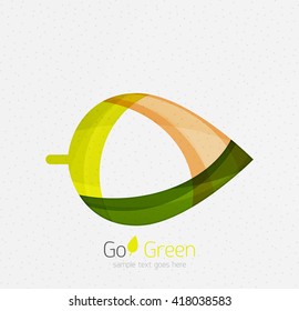 Green concept, geometric design eco leaf. Vector