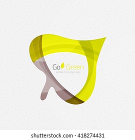 Green concept, geometric design eco leaf. Vector