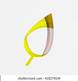 Green concept, geometric design eco leaf. Vector