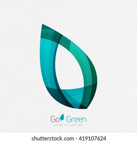 Green concept, geometric design eco leaf. Vector