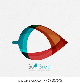 Green concept, geometric design eco leaf. Vector