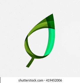 Green concept, geometric design eco leaf. Vector
