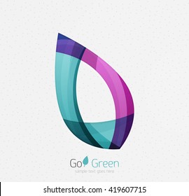 Green concept, geometric design eco leaf. Vector