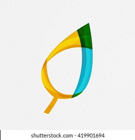 Green concept, geometric design eco leaf. Vector