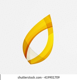 Concepto verde, diseño geométrico hoja ecológica. Vector