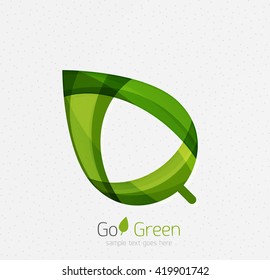 Green concept, geometric design eco leaf. Vector