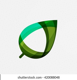 Green concept, geometric design eco leaf. Vector
