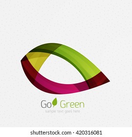 Green concept, geometric design eco leaf. Vector