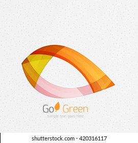 Green concept, geometric design eco leaf. Vector