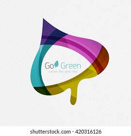 Concepto verde, diseño geométrico hoja ecológica. Vector