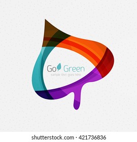 Green concept, geometric design eco leaf. Vector