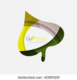 Green concept, geometric design eco leaf. Vector