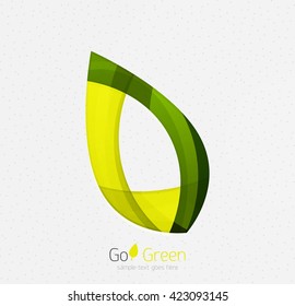 Green concept, geometric design eco leaf. Vector