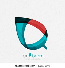 Green concept, geometric design eco leaf. Vector