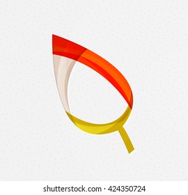 Concepto verde, diseño geométrico hoja ecológica. Vector