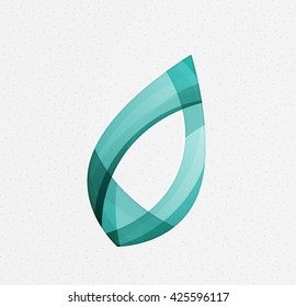 Green concept, geometric design eco leaf. Vector